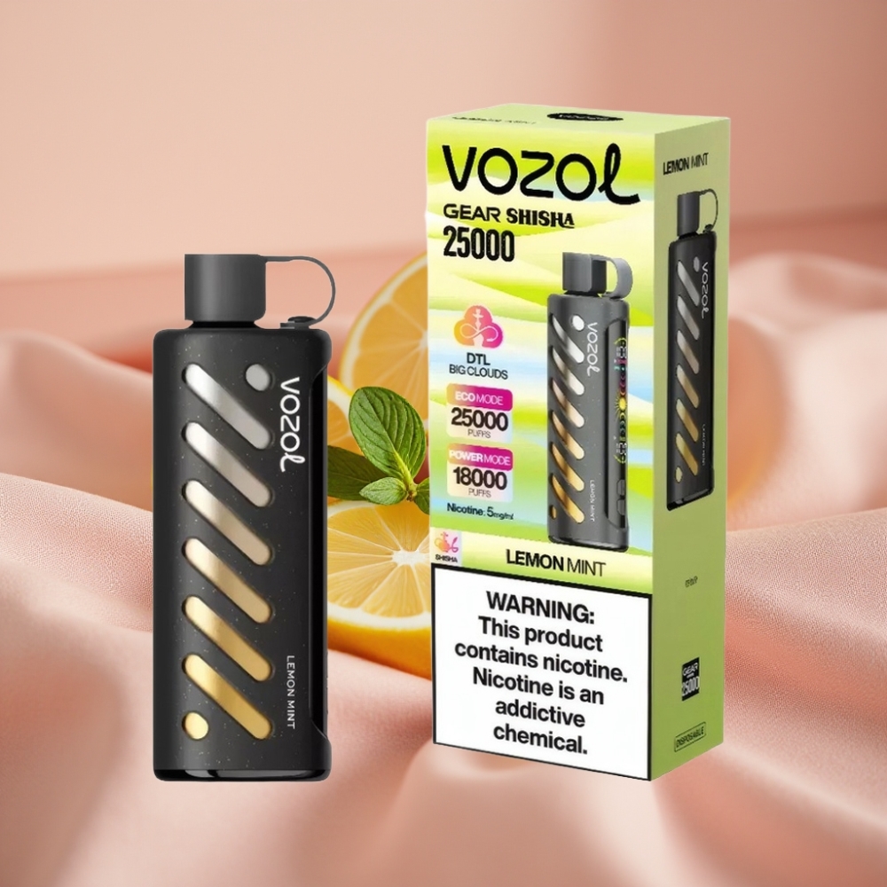 VOZOL Gear Shisha 25000 Puffs Zitronen-Minze Disposable Vape mit S.i.L.C Tech & Dual Mesh