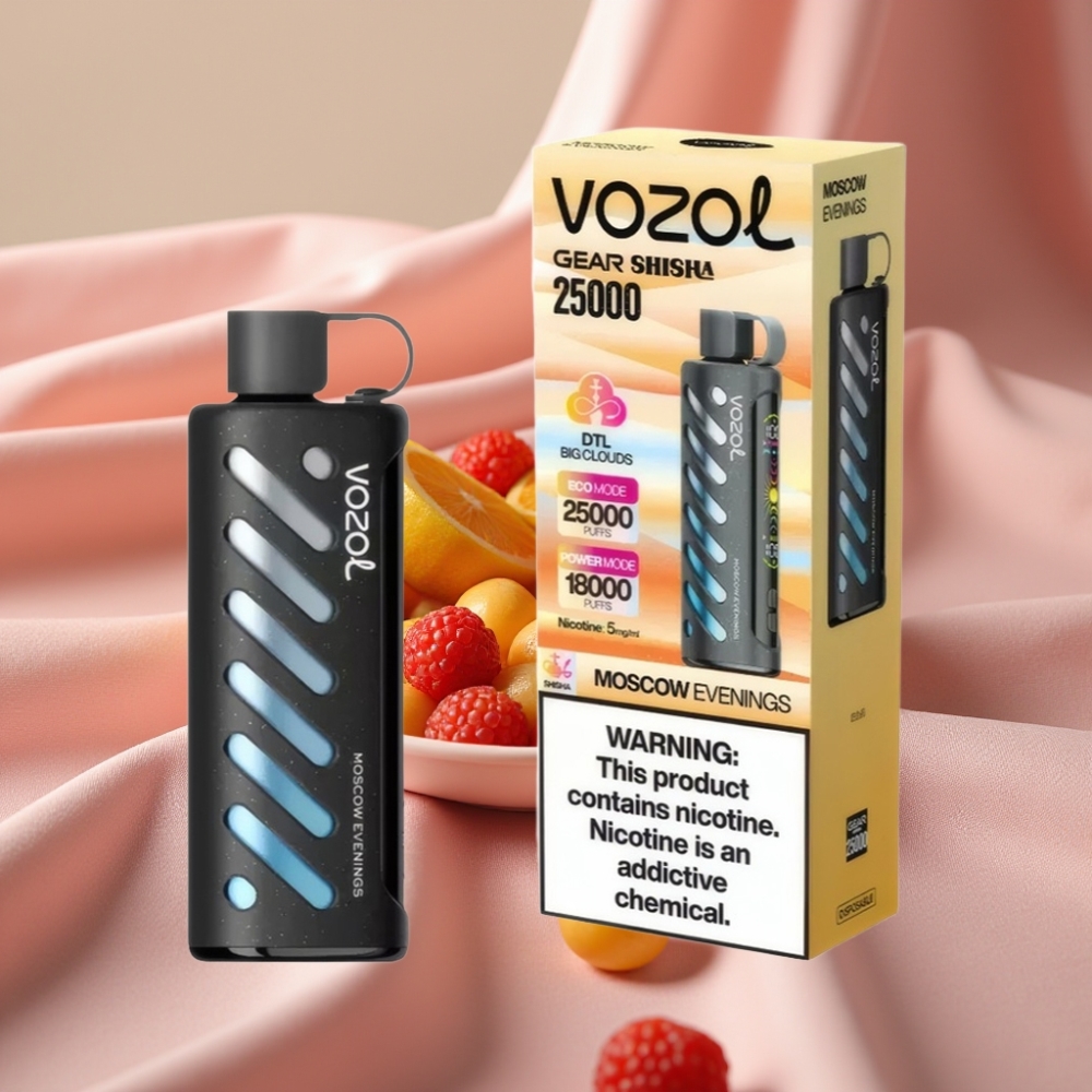 VOZOL Gear Shisha 25000 Züge Dual Mesh Moscow Abende S.i.L.C Tech 1000mAh 5mg/ml