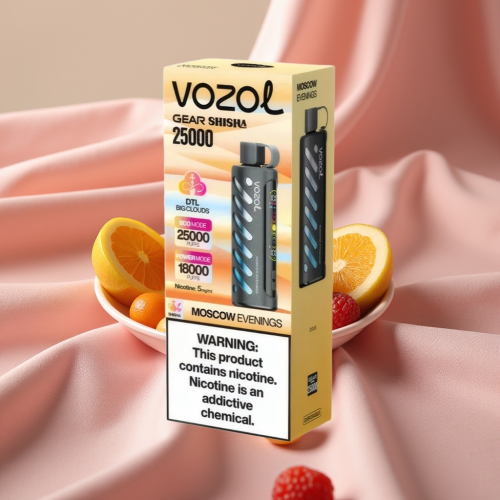 VOZOL Gear Shisha 25000 Züge Dual Mesh Moscow Abende S.i.L.C Tech 1000mAh 5mg/ml