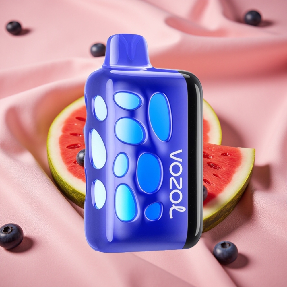 VOZOL RAVE 40000 Wegwerf-Vape Blaubeere-Wassermelone, 270° Leucht-Design, Beat-Sync Party-Modus, 1000mAh